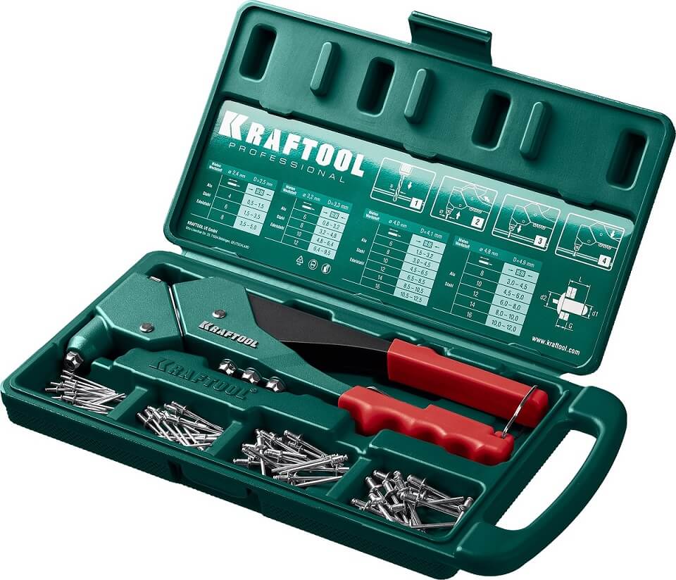 Заклепочник литой KRAFTOOL RX-7, поворотный (2.4 - 4.8 мм, в кейсе) 31176-Н6_z01