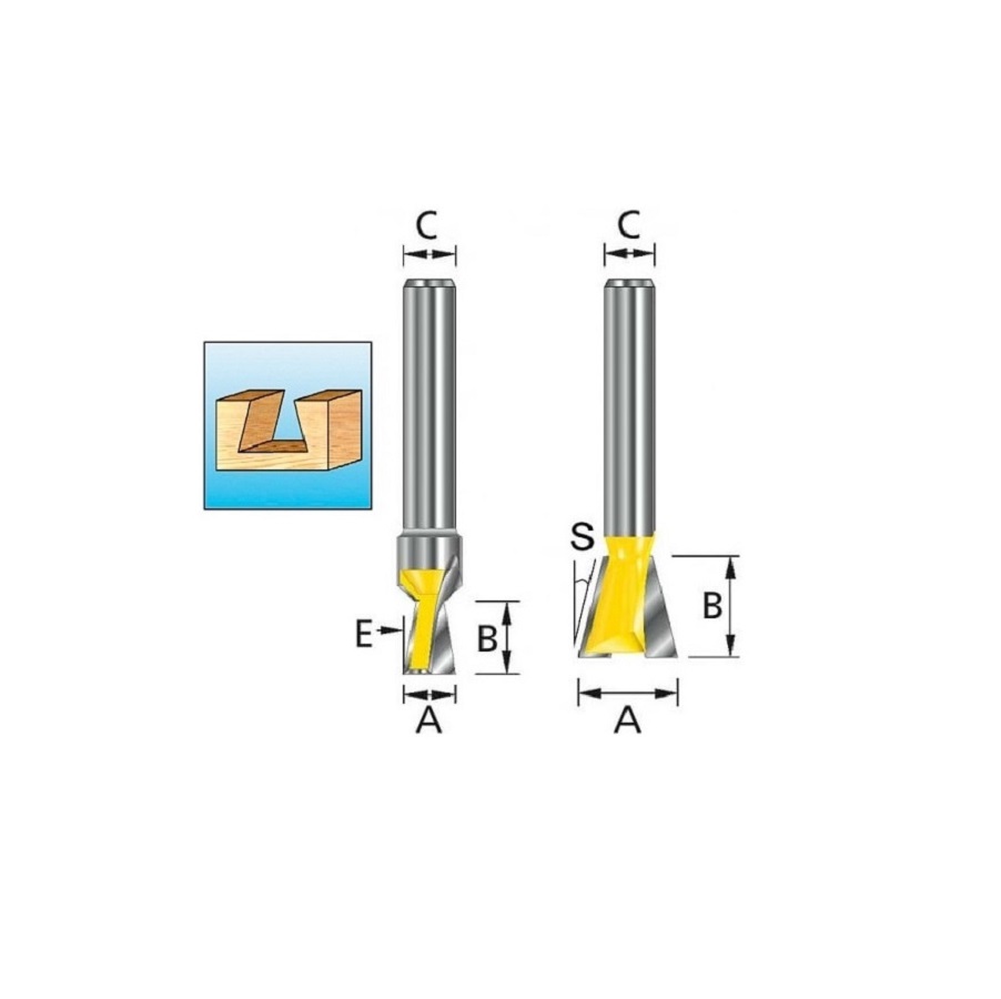 Фреза ласточкин хвост (12,7х13х8х45х2T) MAKITA D-68323