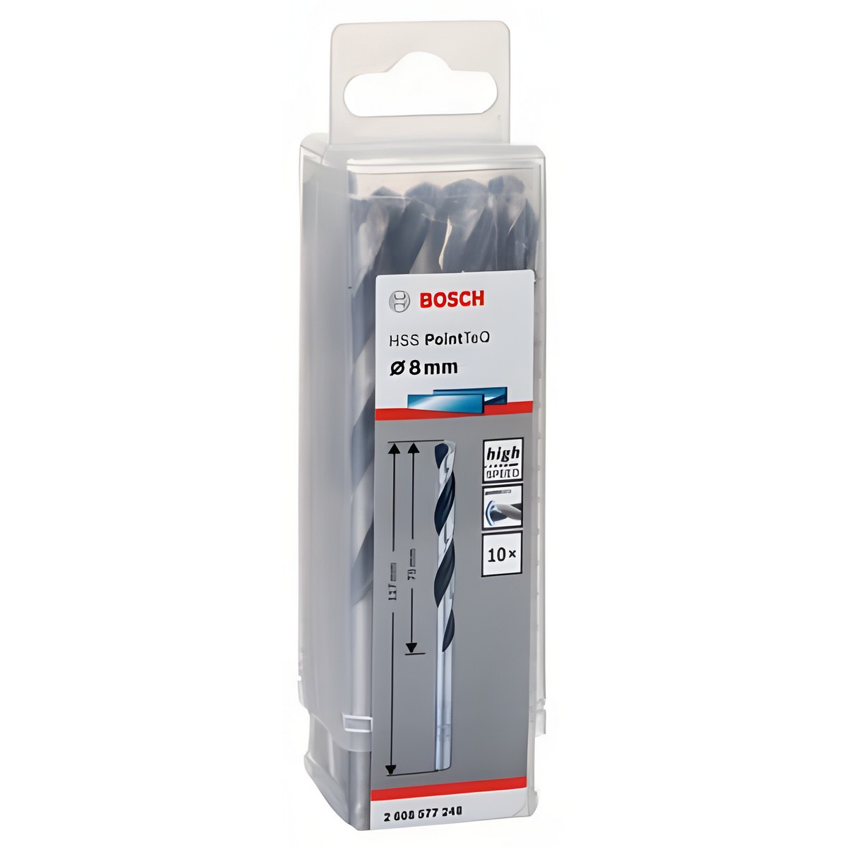 Сверло по металлу 8.0 х 117 мм (1 шт.) HSS PointTeQ BOSCH 2608577248