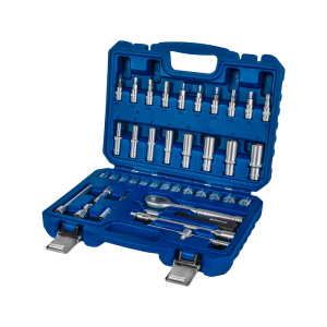 Набор торцевых головок (40 пр., 1/4'', трещотка, кейс) КОБАЛЬТ 923-965