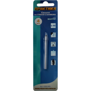 Сверло по стеклу 4.0 х 60 мм Мастер ПРАКТИКА 038-449