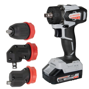 Дрель аккумуляторная ИНТЕРСКОЛ ДА-13/18ВК 45 КомбиМАКС АПИ (Li-Ion, кейс, 2 акк.*2,0 Ач, 3 насадки)