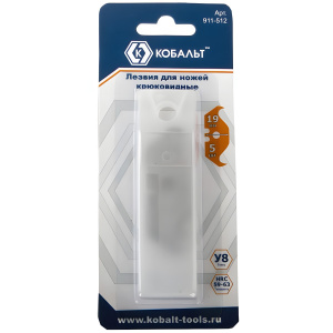 Лезвия сменные для ножей 19 мм, крюковидные (5 шт.) КОБАЛЬТ 911-512