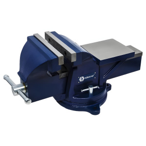 Тиски слесарные 200 мм (поворотные, наковальня) КОБАЛЬТ 246-005