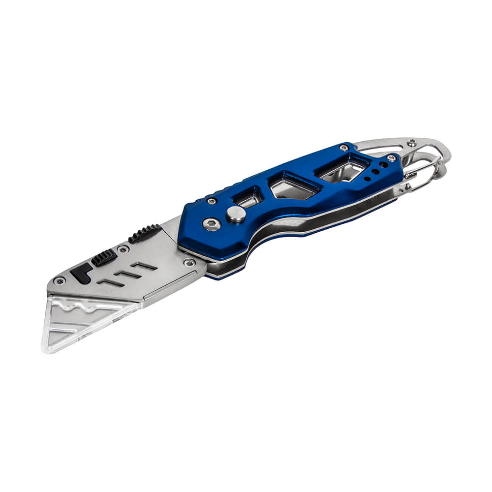 Нож технический с трапециевидным лезвием 19 мм, корпус из нерж. стали КОБАЛЬТ 918-299