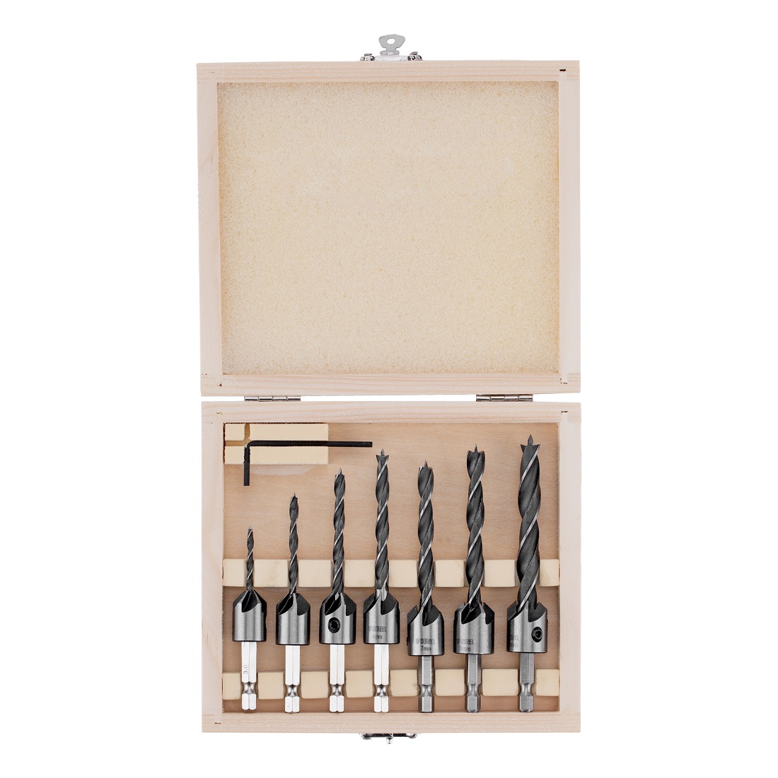 Набор сверл, зенкеров по дереву, 7 шт. (3 - 10 мм) DENZEL 704272