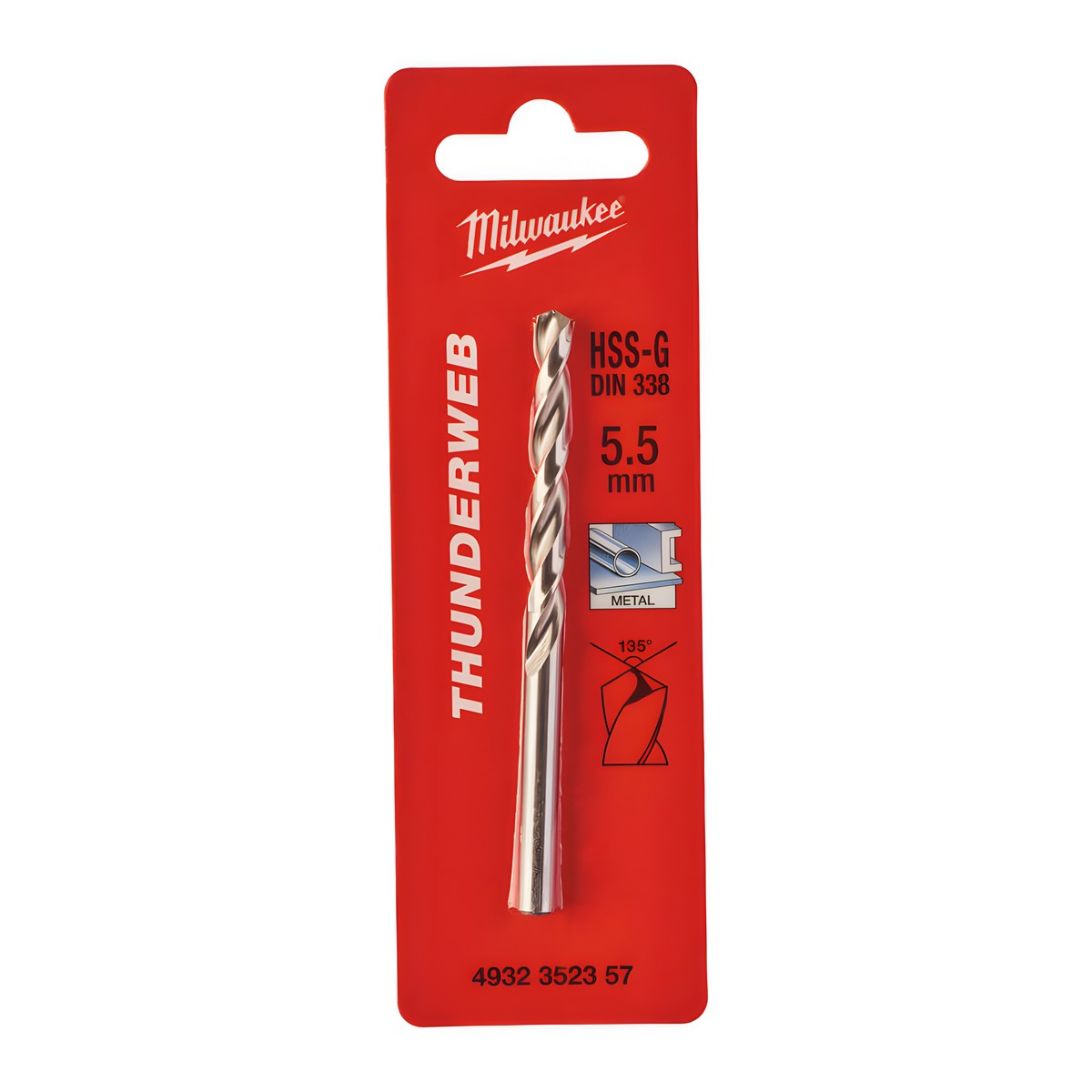 Сверло по металлу 5,5 х 93 мм (1 шт.) HSS-G Thunderweb MILWAUKEE 4932352357