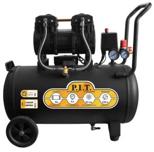Компрессор электрич. безмасляный P.I.T. PAC50-C1 (1,5кВт, 206 л/мин, 50л, 2 выхода, европерех.)