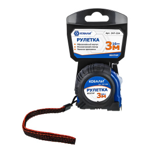Рулетка 3 м х 16 мм Вектор КОБАЛЬТ 247-224