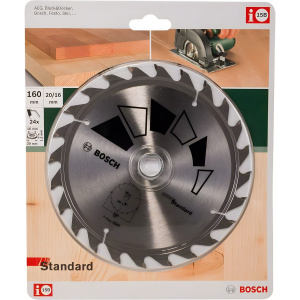 Диск пильный 160 х 20/16 мм 24T Standard DIY BOSCH 2609256810
