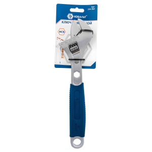 Ключ разводной 310 мм, ширина захвата 41 мм, двухкомп. рукоятка КОБАЛЬТ 244-964