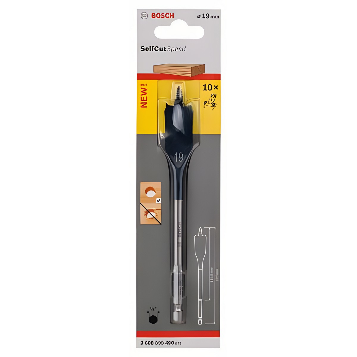 Сверло по дереву перовое 19 х 152 мм Self Cut Speed BOSCH 2608595490