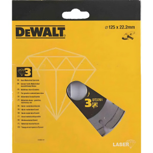 Диск алмазный 125 х 2.0 х 22.2 мм (гранит/железобетон) DeWalt DT3761