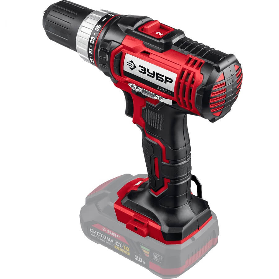 Дрель аккумуляторная ЗУБР ДШЛ-185 (без АКБ и ЗУ)