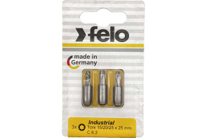 Биты, 3 шт. (TX 15/20/25 х 25 мм, блистер) FELO 02693316