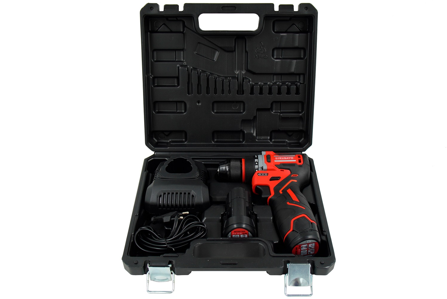 Дрель аккумуляторная FELISATTI FT1251 HD (12В, 40Нм, 2*2а/ч, бесщет)
