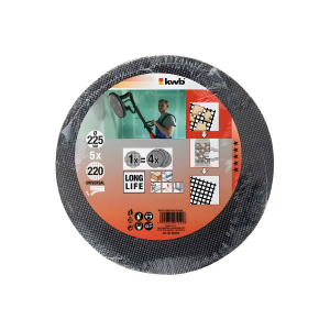 Решетка шлифовальная KWB 225 мм К220, 5 шт. 491522