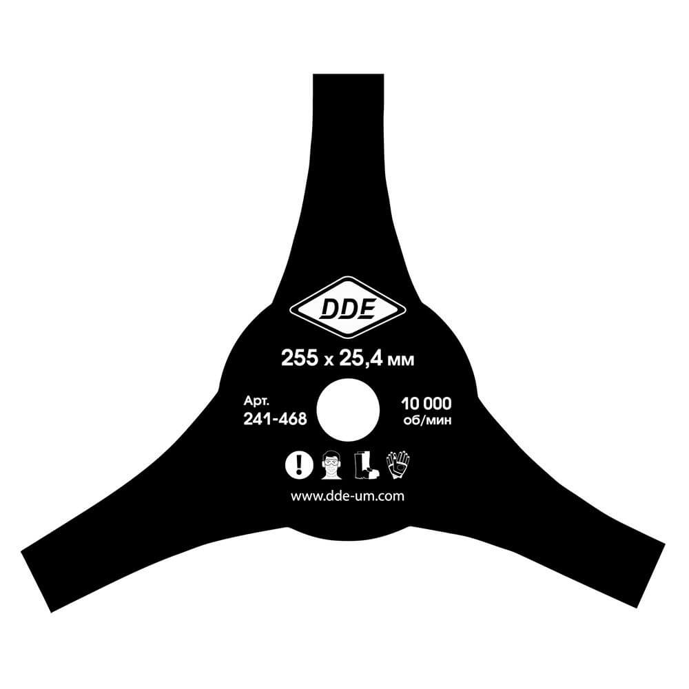 Нож для триммера DDE AIR-CUT 255х25,4/20 мм, 3-лопастной 241-468