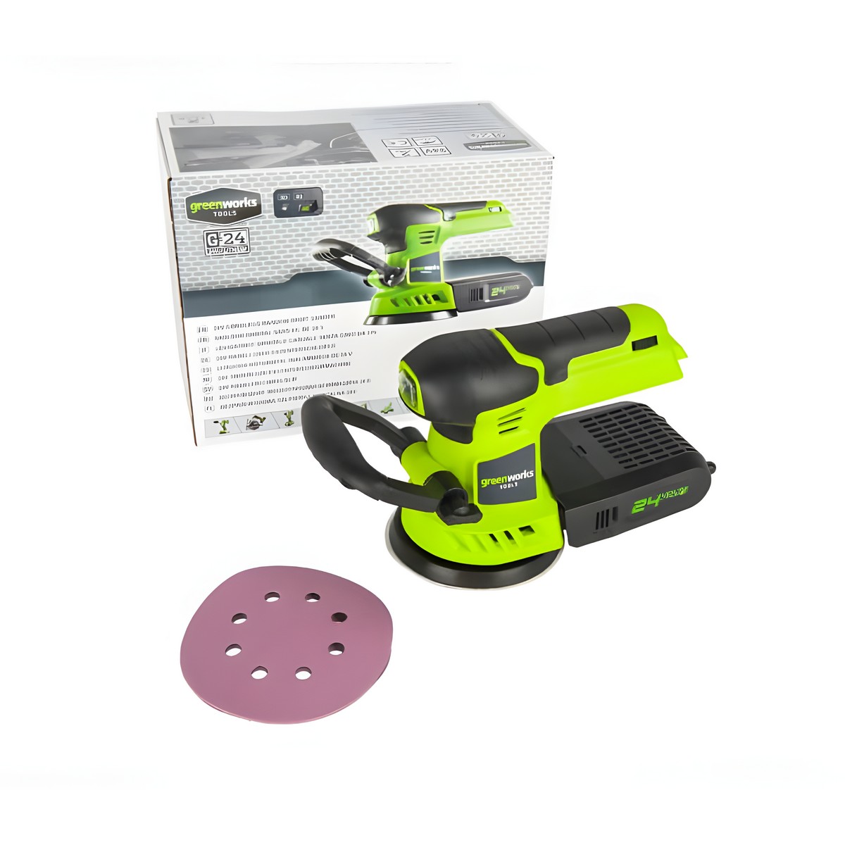 Шлифмашина эксцентриковая аккумуляторная GREENWORKS G24ROS (без АКБ и ЗУ) 3100107