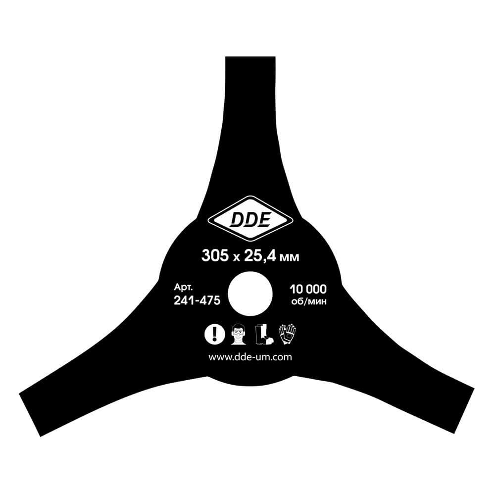 Нож для триммера DDE AIR-CUT 305х25,4/20 мм, 3-лопастной 241-475
