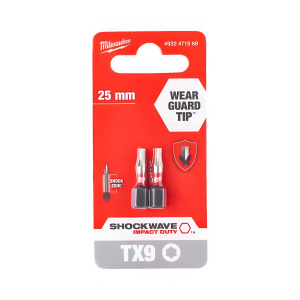 Насадка TX 9 х 25 мм (2 шт.) Shockwave MILWAUKEE 4932471569