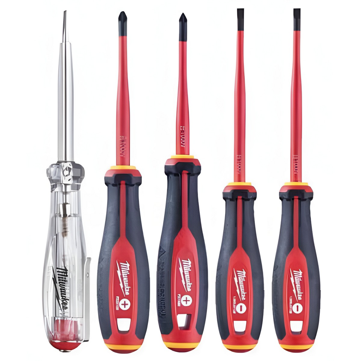 Набор отверток VDE PZ/SL (трехгранная рукоятка) + тестер напряжения, 5 пр. MILWAUKEE 4932478737