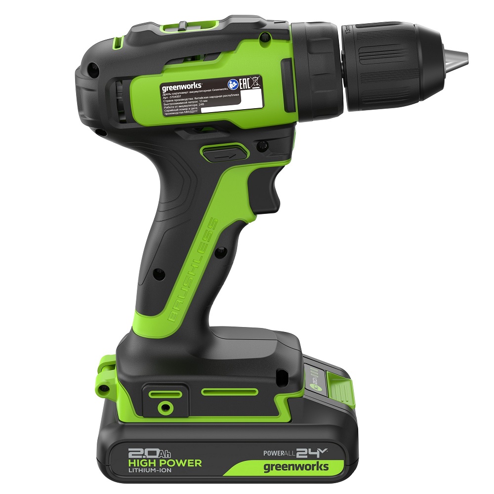 Дрель-шуруповерт аккумуляторная GREENWORKS GD24DD35 3704007CUA