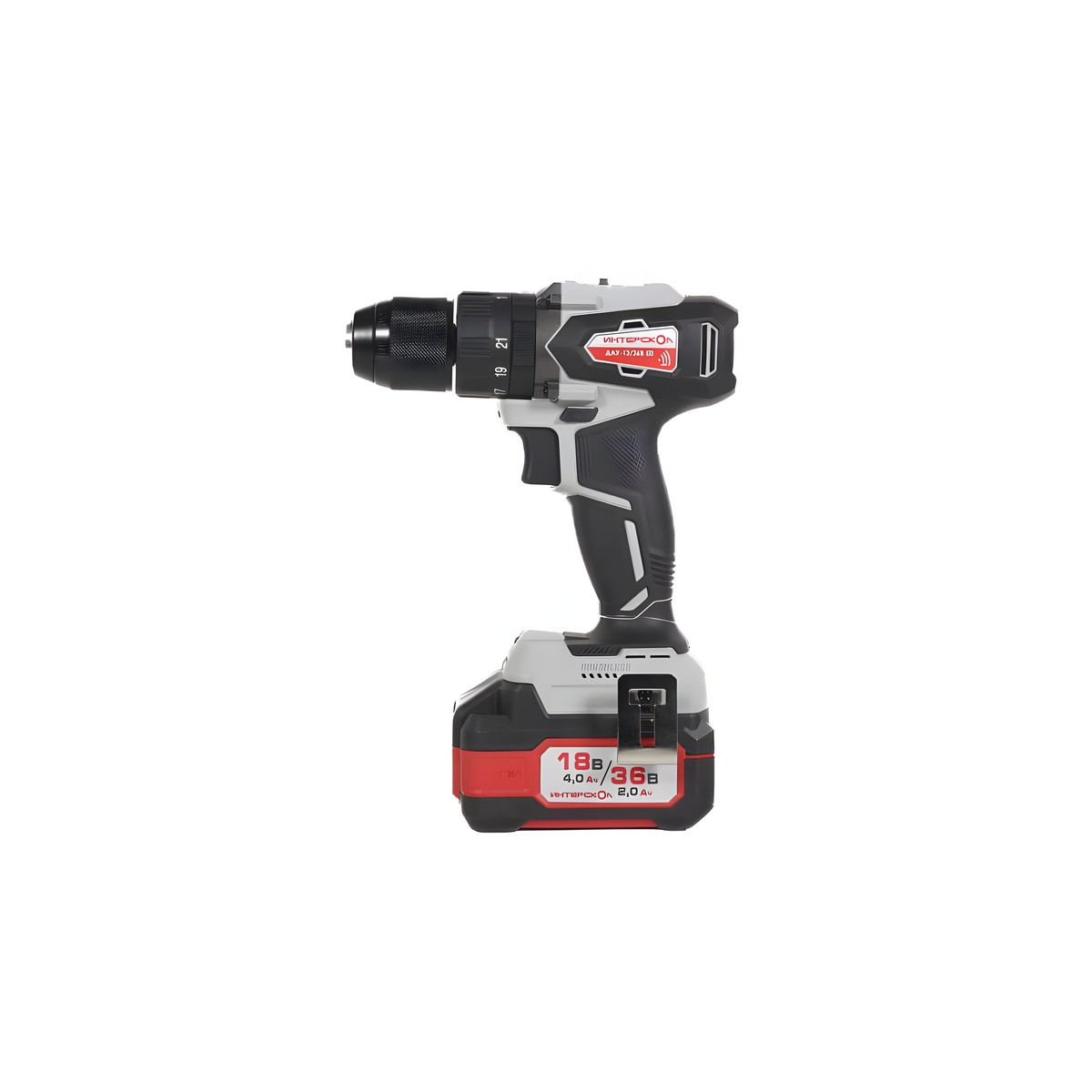Дрель-шуруповерт аккумуляторная ударная ИНТЕРСКОЛ ДАУ-13/36В 50 АПИ