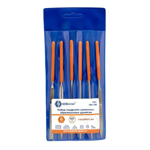 Набор надфилей алмазных 140 мм (6 шт., обрезиненные ручки) КОБАЛЬТ 790-144