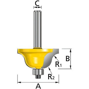 Фреза профильная (d8/D27/H11.9/L43.9/R3.97) MAKITA D-11542