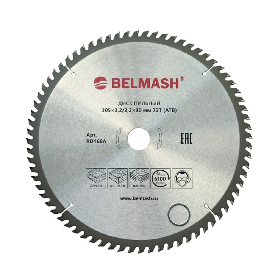 Диск пильный 305 х 3.2/2.2 х 30 мм 72T BELMASH RD168A