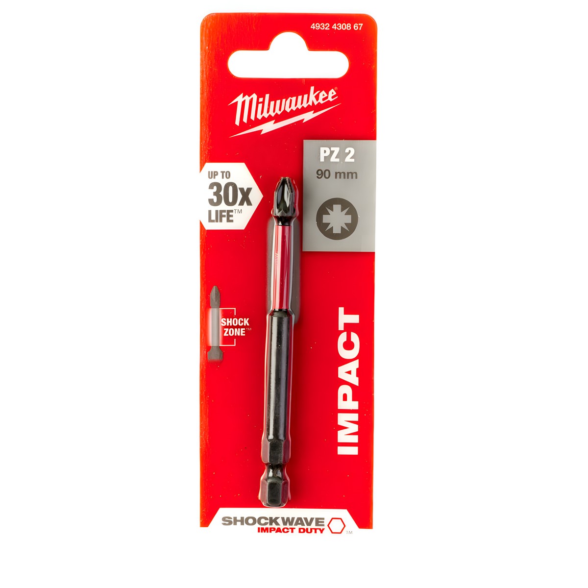 Насадка PZ 2 х 90 мм (1 шт.) Shockwave MILWAUKEE 4932430867