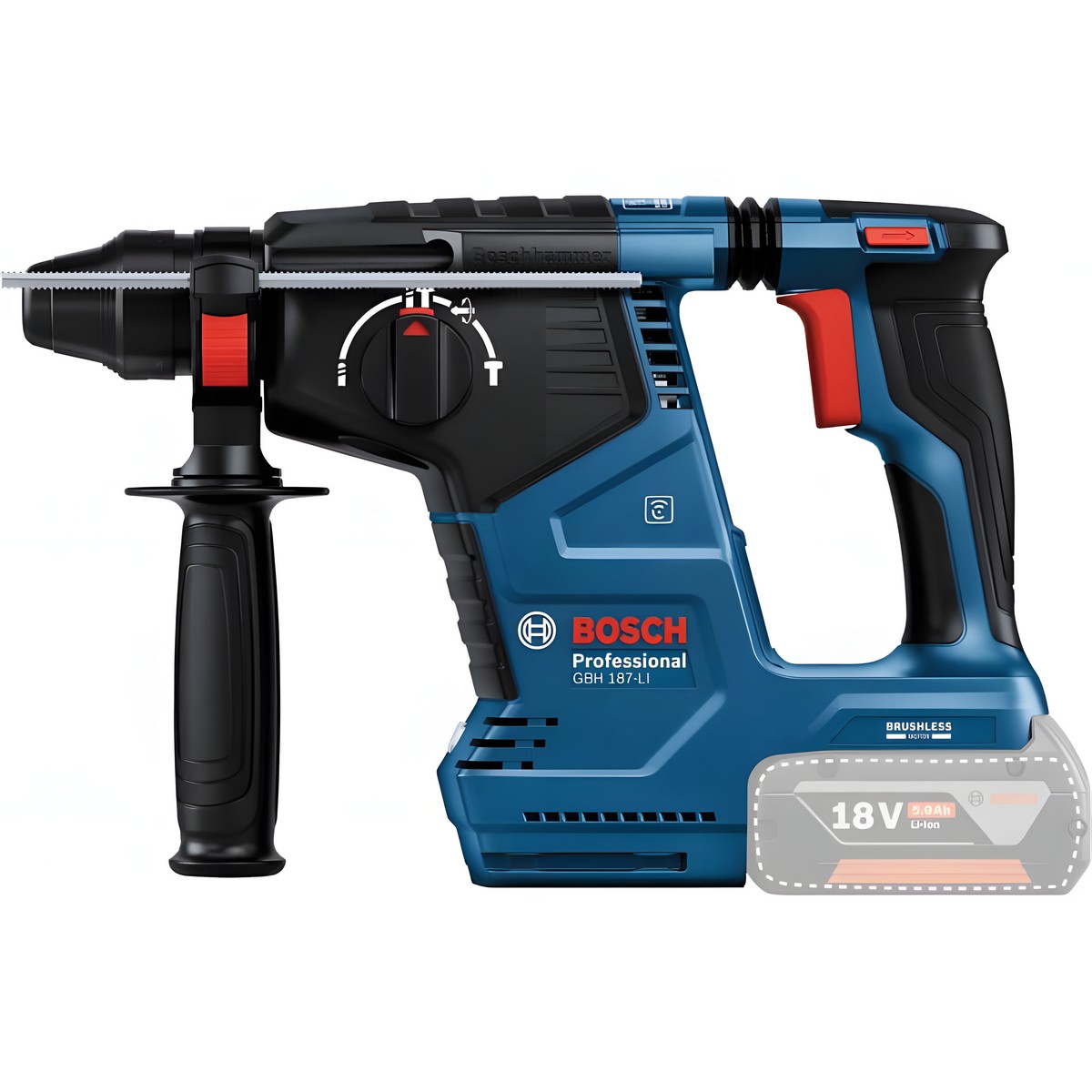 Перфоратор аккумуляторный BOSCH GBH 187-LI (без АКБ и ЗУ) 0611923020