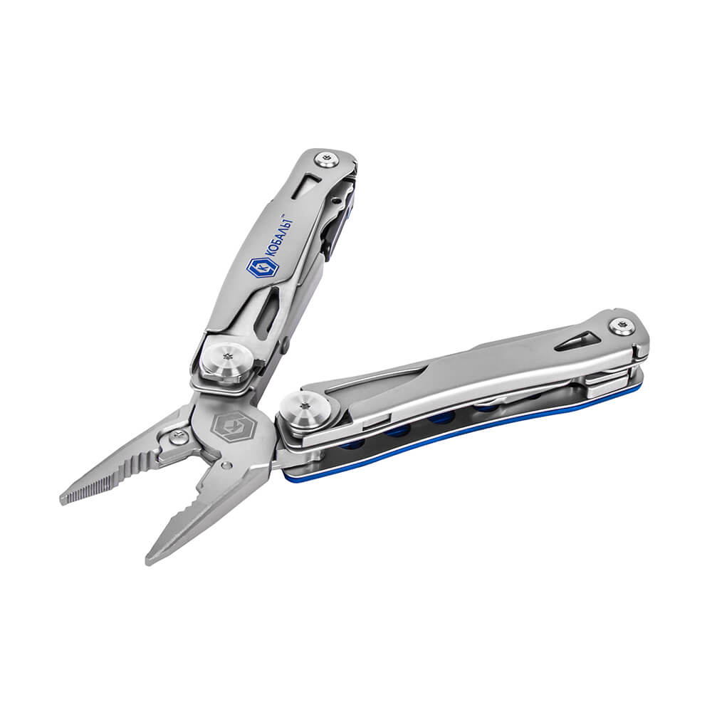 Мультитул 14-в-1, корпус из нерж. стали, чехол КОБАЛЬТ 918-282