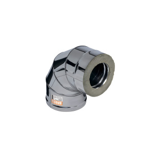 Сэндвич-колено 90* d150х250 (430/0,8 мм + нерж.) ФЕРРУМ