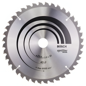 Диск пильный 254 х 30 мм 40T Optiline BOSCH 2608640435