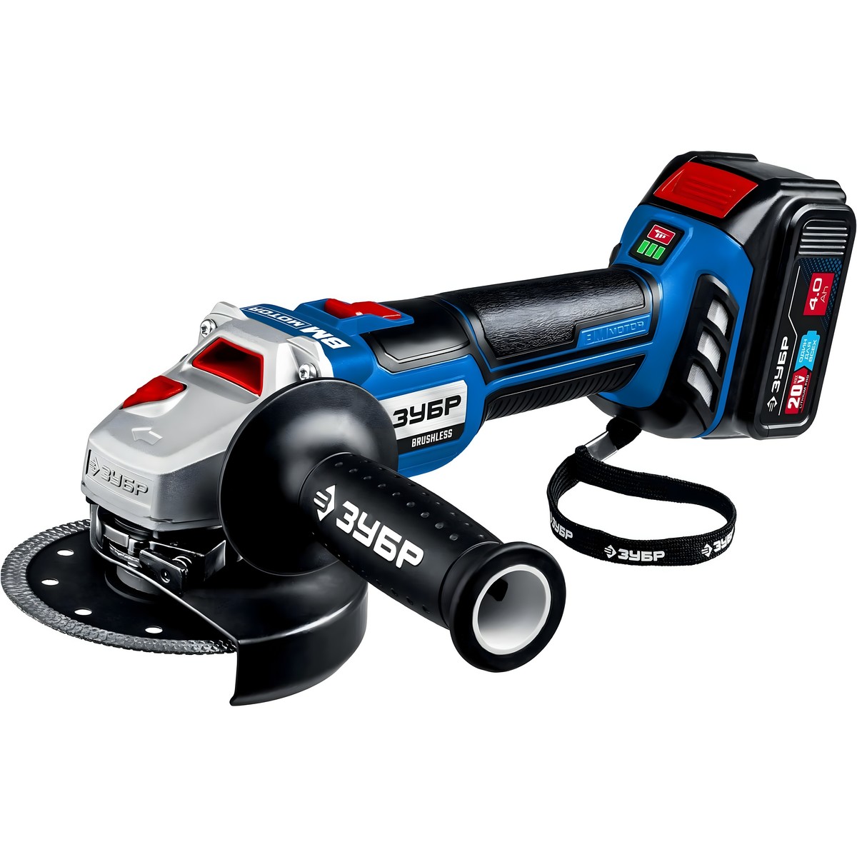 Шлифмашина угловая аккумуляторная ЗУБР AB-125-42