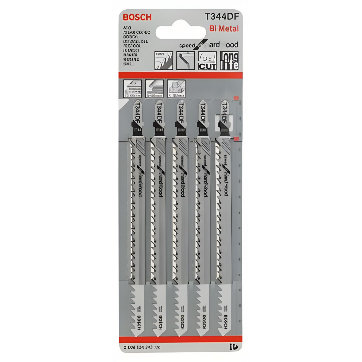 Полотно пильное T 344 DF Speed for Hard Wood (5 шт.) BOSCH 2608634243