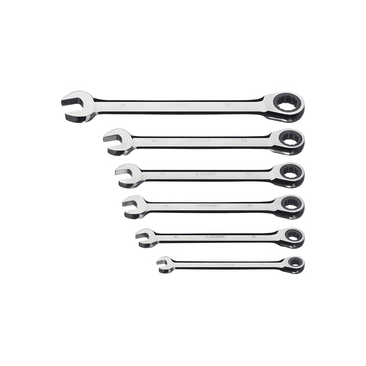 Набор комбинированных гаечных ключей с трещоткой 6 шт. (8-17 мм) ЗУБР 27074-Н6_z01