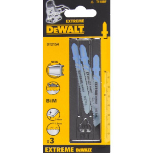 Пилки (3 шт., металл BIM T118BF) DeWalt DT2154