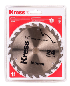 Диск пильный 165 мм 24T TCT (по дереву) KRESS KA8208