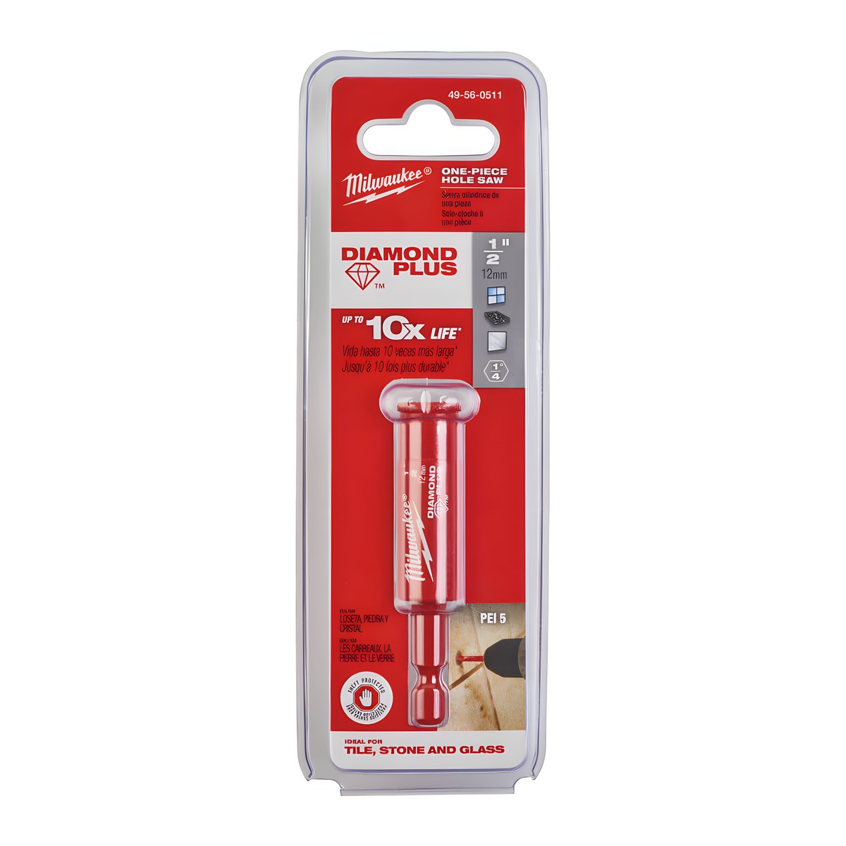 Сверло алмазное корончатое 12 мм Diamond Plus MILWAUKEE 49560511