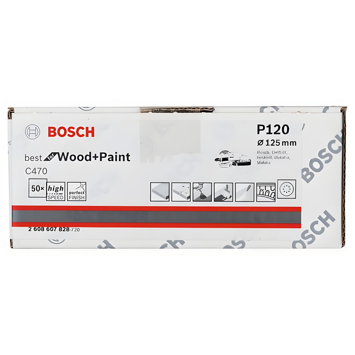 Круг шлифовальный 125 мм P120 (1 шт.) Best for Wood + Paint BOSCH 2608607828
