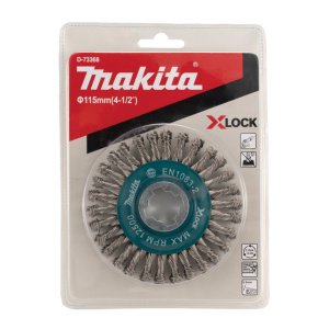 Щетка дисковая 115 мм (для УШМ, X-Lock, витая сталь 0.5 мм) MAKITA D-73368