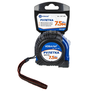 Рулетка 7,5 м х 25 мм Вектор КОБАЛЬТ 247-248