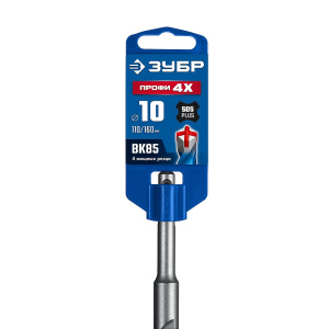 Бур 10 х 160 мм SDS-Plus ЗУБР ПРОФИ-4Х 29313-160-10