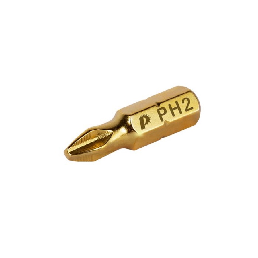 Бита отверточная PH 2 х 25 мм Tin (1 шт.) "Эксперт" ПРАКТИКА 037-015