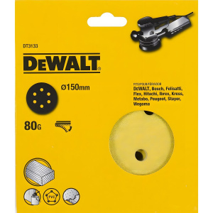 Круг шлифовальный 150 мм P80 (1 шт., дерево, краска) DeWalt DT3133-QZ
