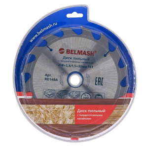 Диск пильный 210 х 2.3/1.5 х 32/30 мм 16T (дерево) BELMASH RD148A