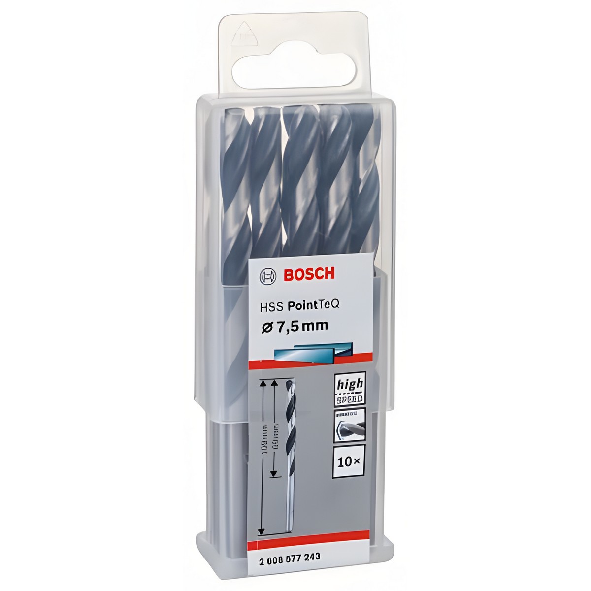 Сверло по металлу 7.5 х 109 мм (1 шт.) HSS PointTeQ BOSCH 2608577243